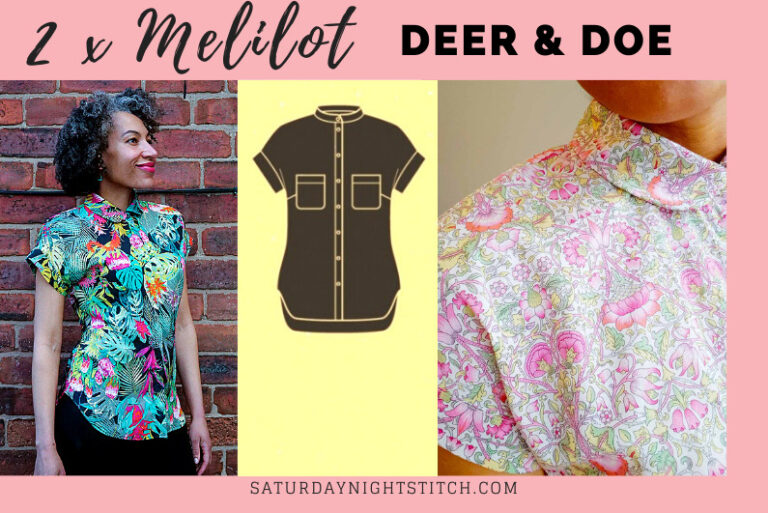 Deer & Doe Melilot Shirt Pattern Review Liberty Tana Lawn and AGF