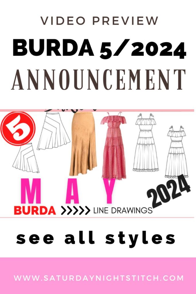 Burda 5/2024 Sewing Magazine First Look & Commentary for some Dressmaking Inspiration