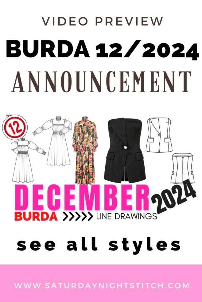 Burda 12/2024 Preview Line Drawings